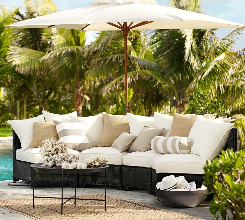 PB Classic Striped Indoor/Outdoor Bolster Pillow Pottery Barn