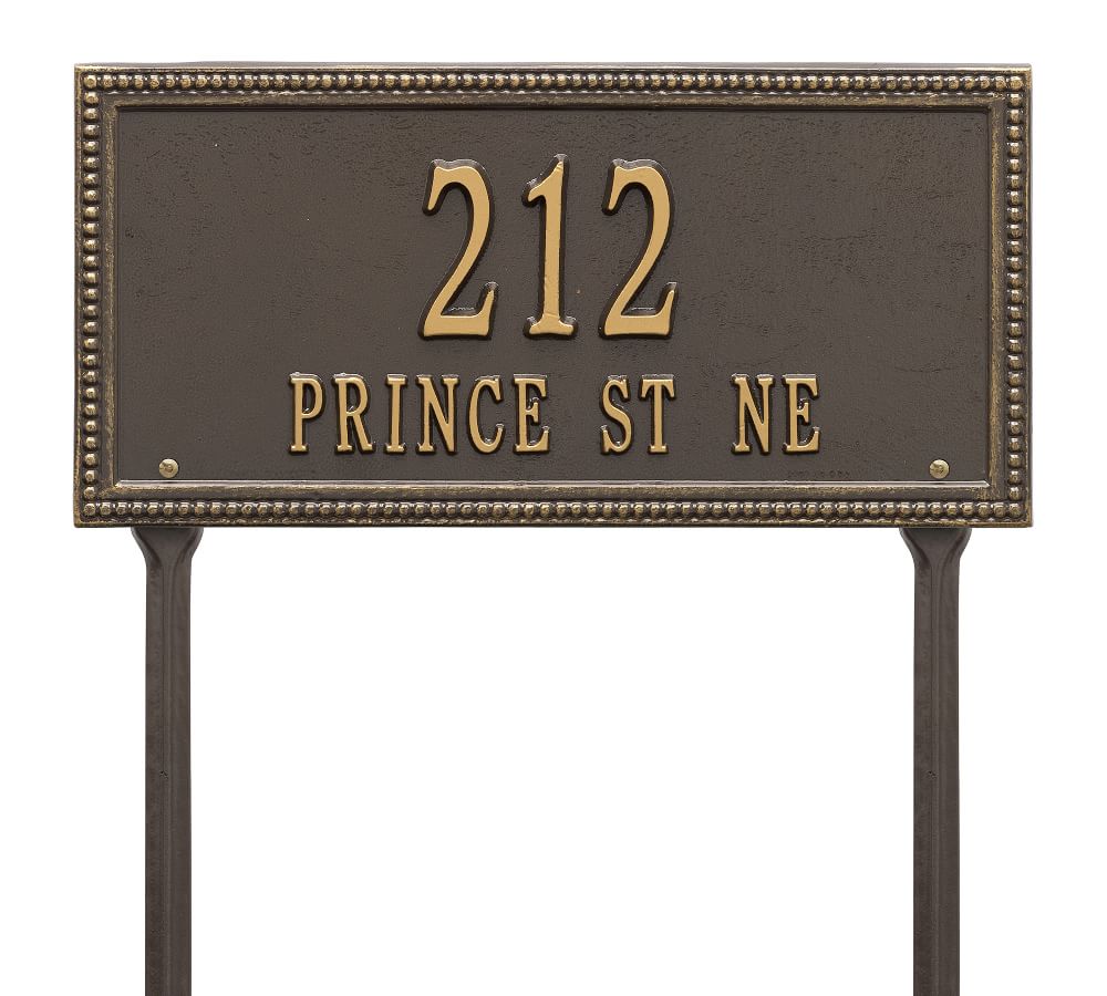 Beaded Rectangle Address Plaque Pottery Barn