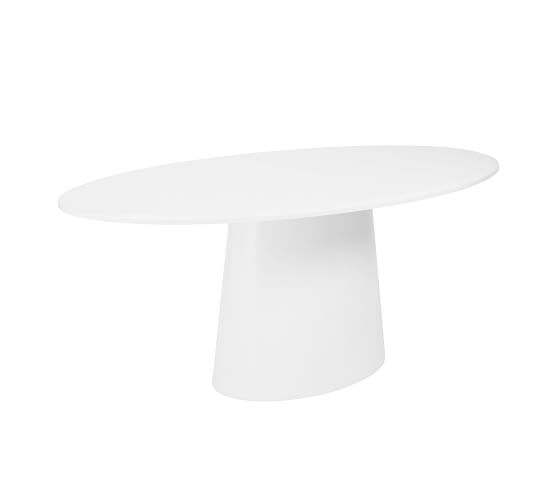 Cleary Oval Pedestal Dining Table, Oval Pedestal Table White