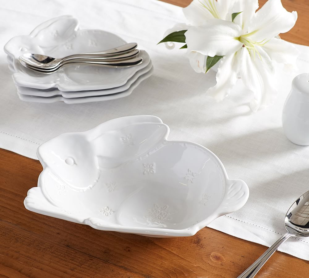 Sculpted Bunny Serve Bowl Pottery Barn