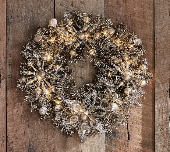 Details about   VINTAGE SILVER OR AQUA TINSEL WREATHS YOUR CHOICE OF ONE 17 INCHES WIDE 