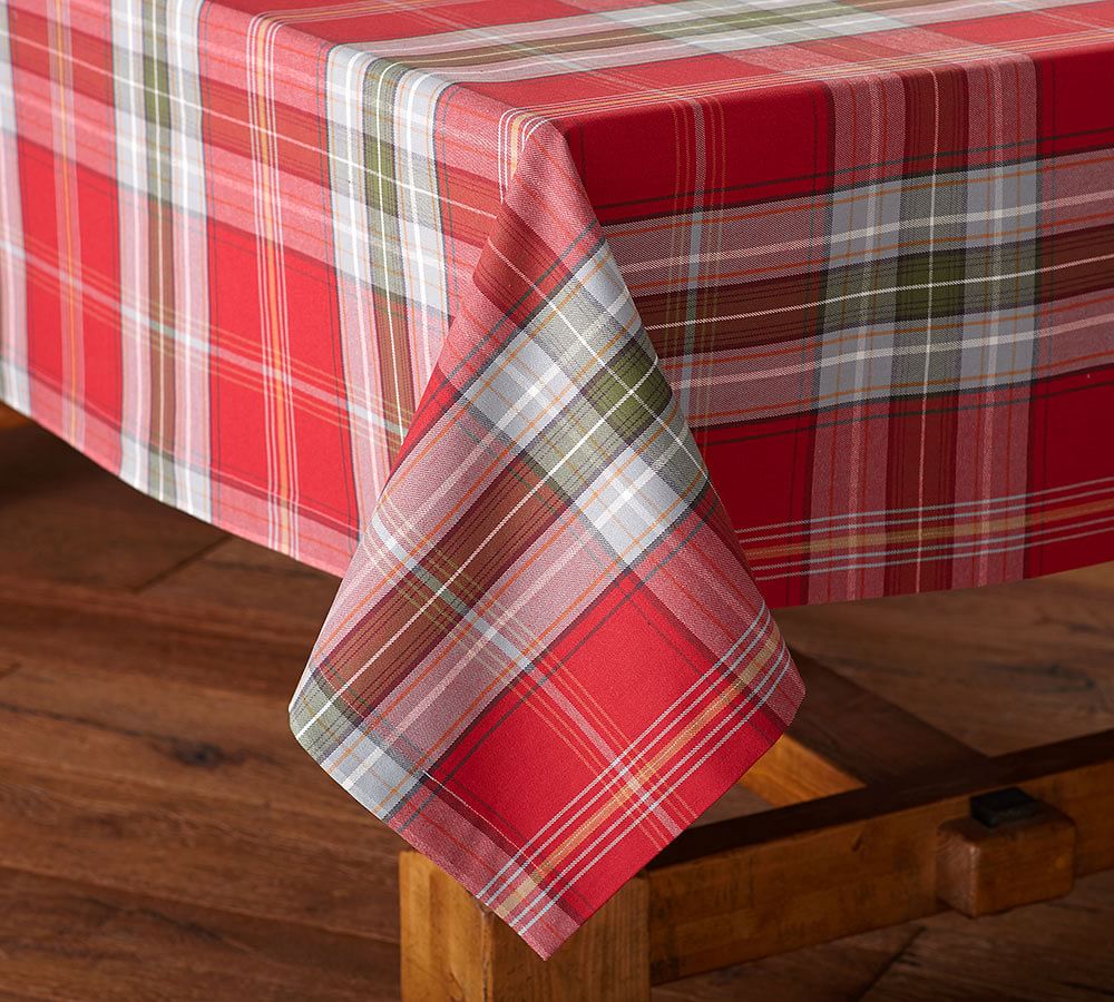 Newbury Plaid Tablecloth Pottery Barn