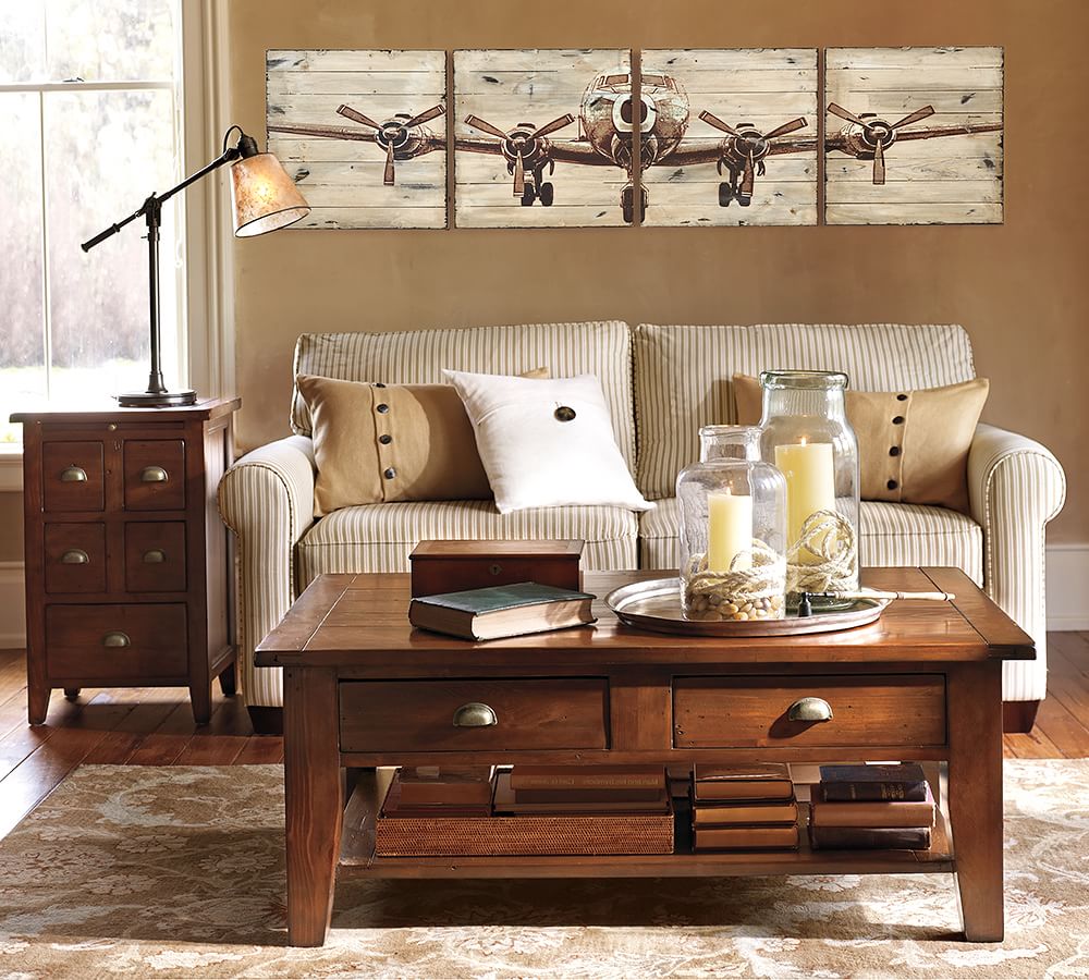 Planked Fir Airplane Panel Wall Art Pottery Barn