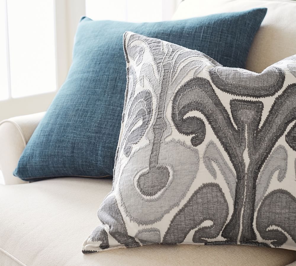 Kenmare Ikat Embroidered Decorative Pillow Covers Pottery Barn