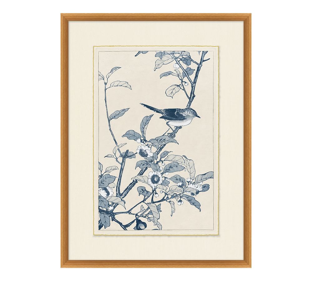 Birds In Blue Framed Paper Print | Pottery Barn