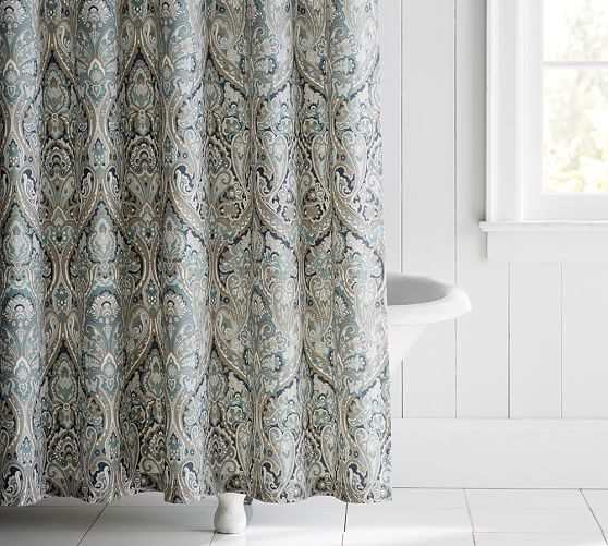 Mackenna Cotton Shower Curtain, Pottery Barn Shower Curtains Discontinued