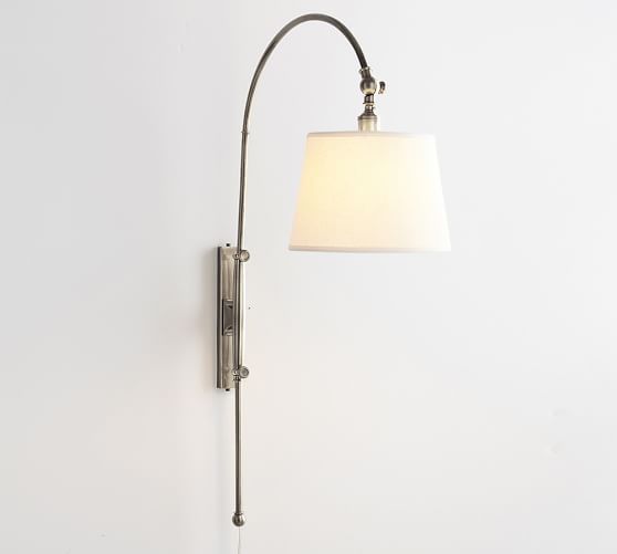 Adjustable Arc Plug In Sconce Pottery, Arc Adjustable Wall Lamp
