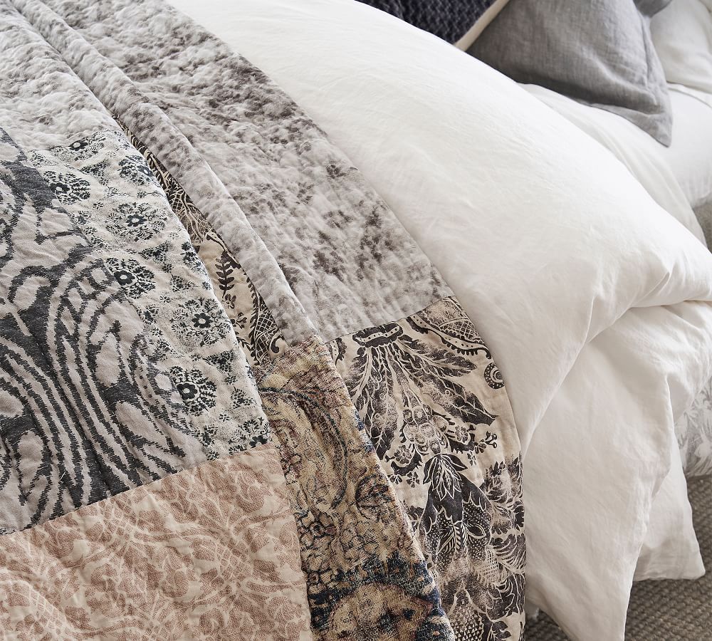 Tessa Patchwork Quilted Pillow Shams Pottery Barn