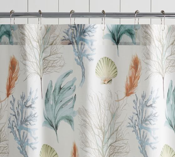 Del Mar Organic Shower Curtain, Pottery Barn Shower Curtains Birds