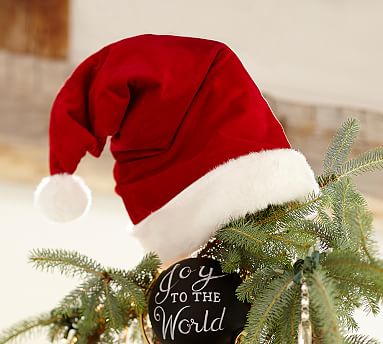 Santa Hat Tree Topper | Pottery Barn