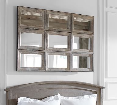 Aiden Extra Large Paneled Wall Mirror, Extra Wide Wall Mirror