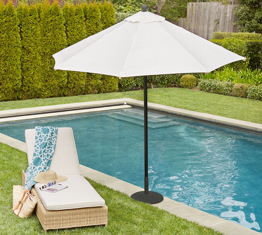 Premium Sunbrella® Round Umbrella Outdoor Umbrellas Pottery Barn