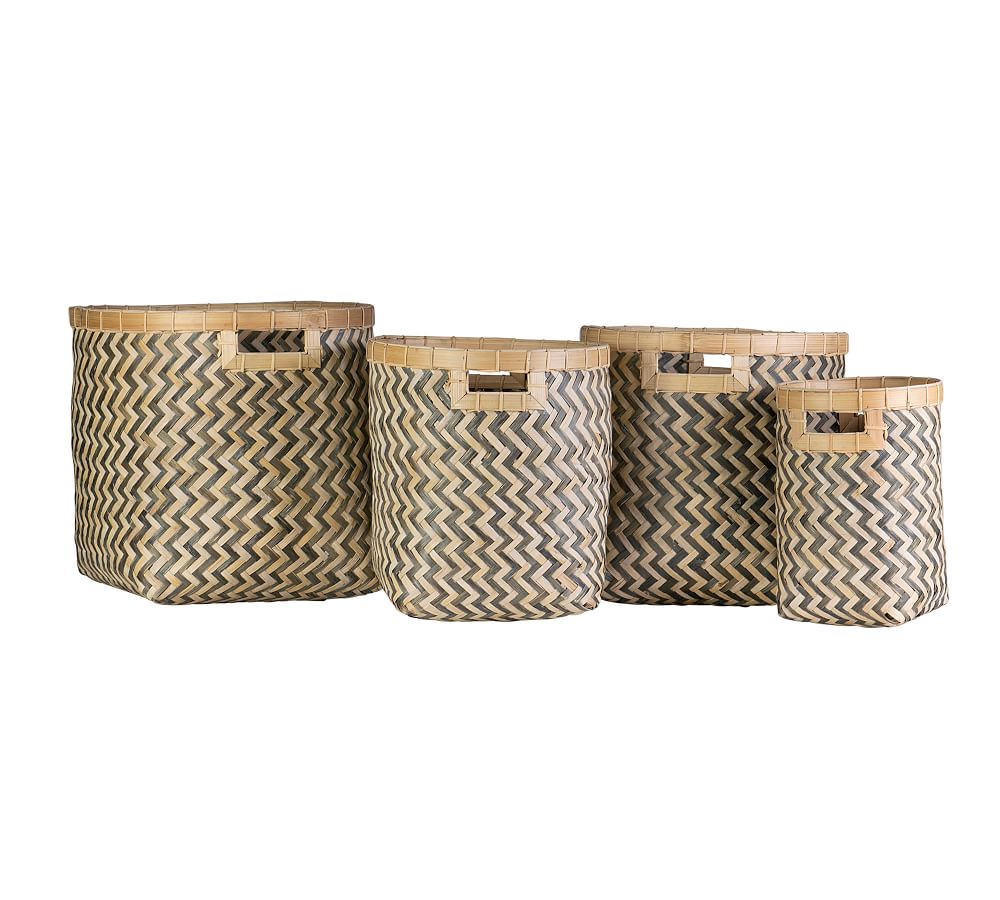Jacquard Woven Baskets - Set of 4 | Storage Basket | Pottery Barn