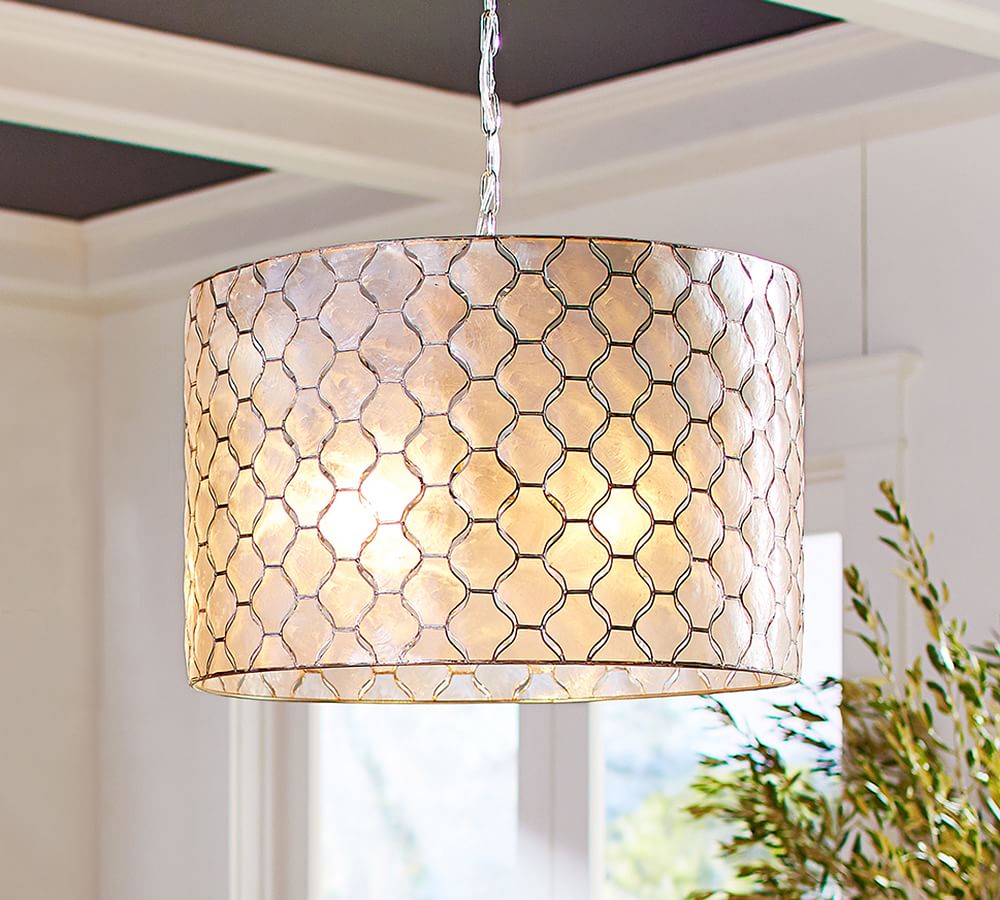 Capiz Drum Pendant | Pottery Barn