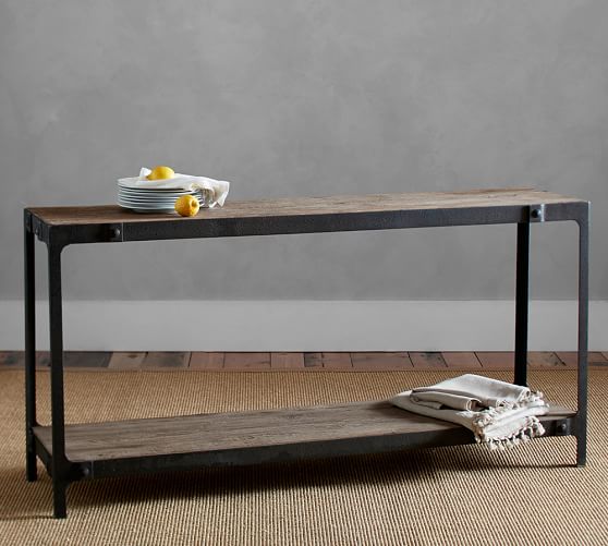 Clint 60 Reclaimed Wood Console Table, 60 Console Table Gray