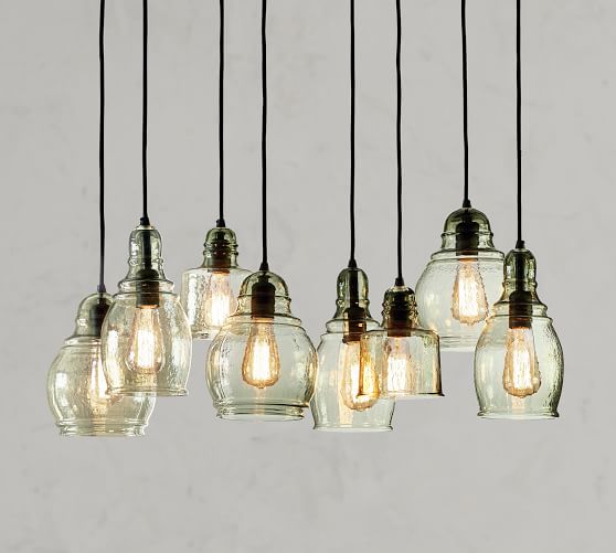 Paxton Glass 8 Multi Light Pendant Pottery Barn Paxton Glass 8 Multi Light Pendant, Multiple Hanging Ceiling Lights