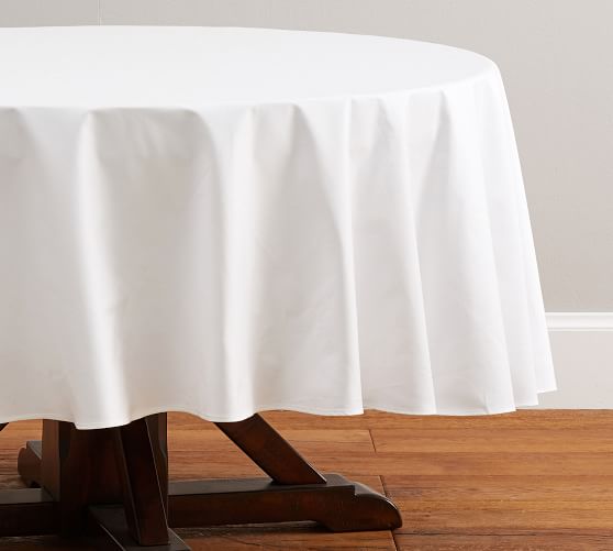 Caterer S Tablecloth Round White, Pottery Barn Round Tablecloth