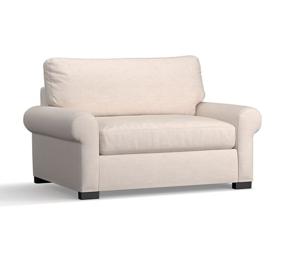 Turner Roll Arm Upholstered Twin Sleeper Sofa with Memory Foam Mattress | Pottery  Barn