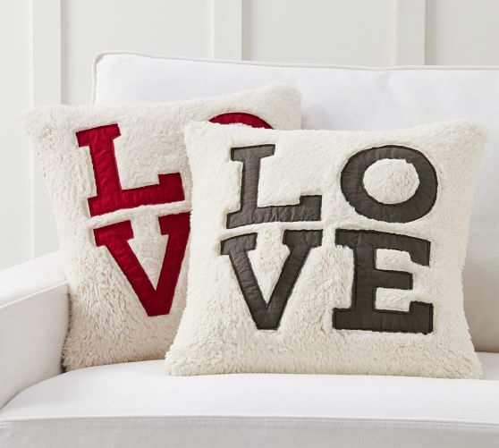 Heart Pillow Cover  Plaid Pillow Cover  Romantic Pillow Cover  Love Pillow Cover