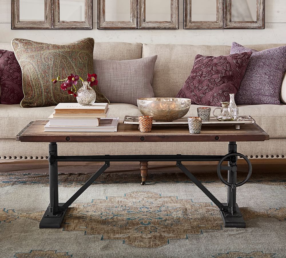 Pittsburgh 48" Crank Coffee Table Pottery Barn