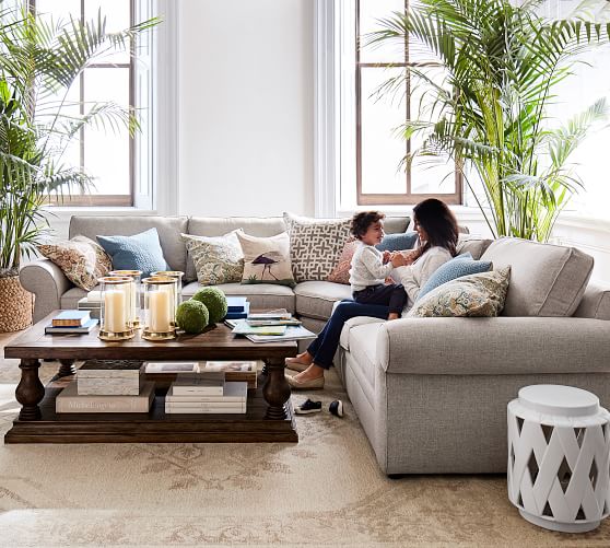 loveseat with ottoman pottery barn