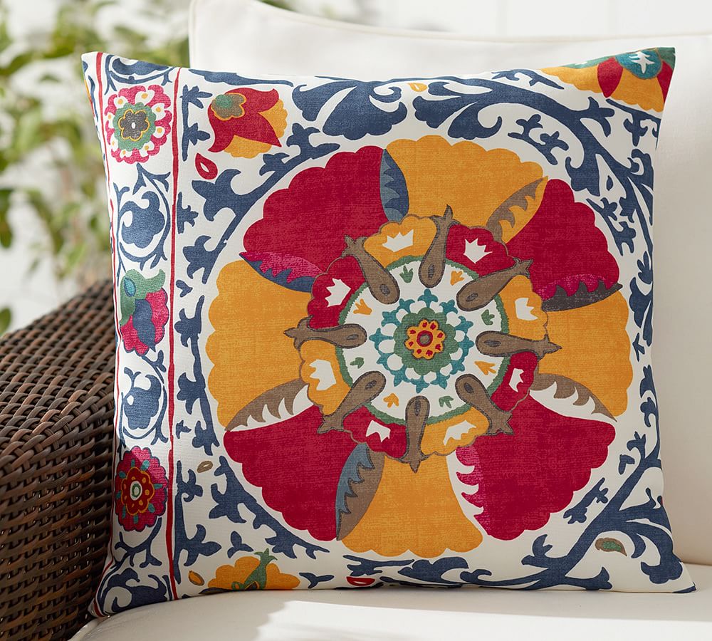 Suzani Medallion Indoor/Outdoor Pillow Pottery Barn