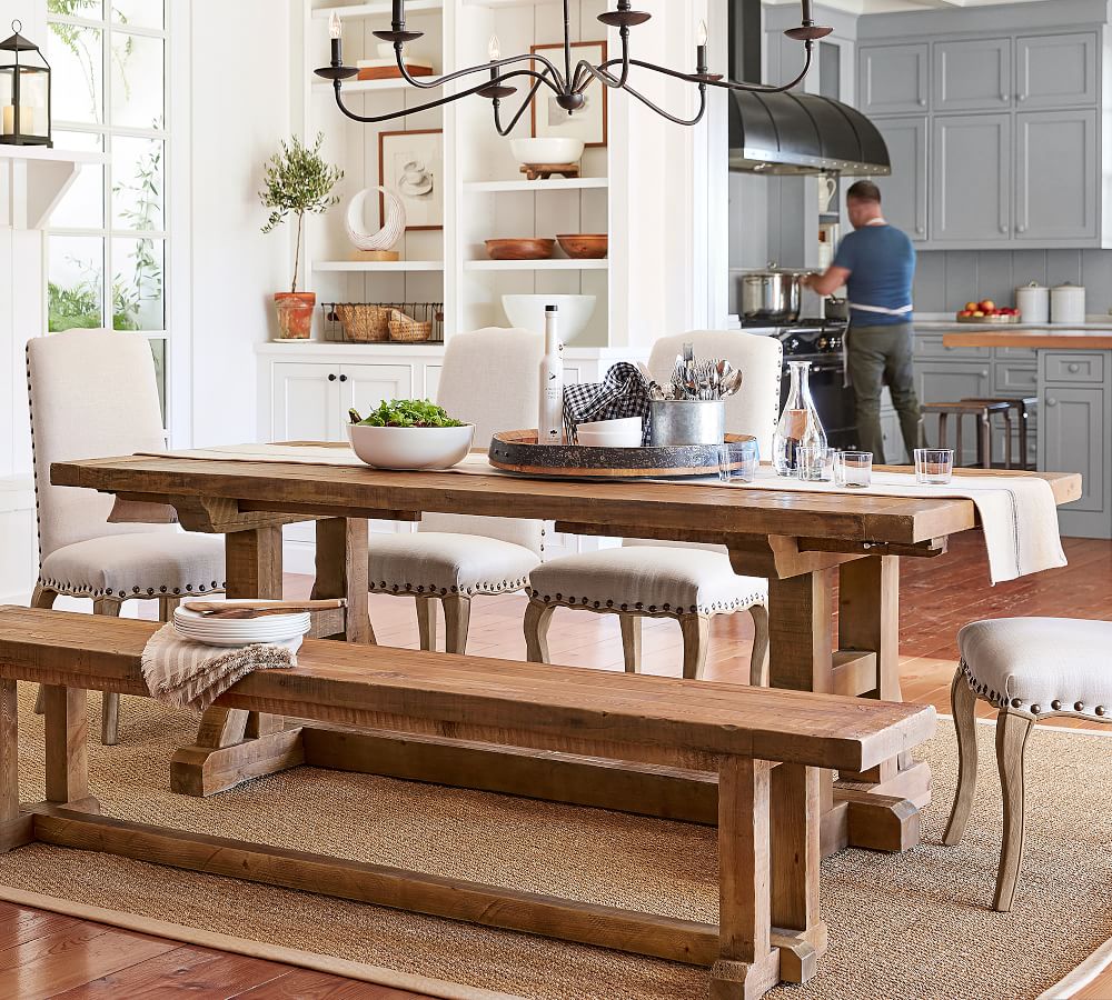 Stafford Reclaimed Wood Extending Dining Table Pottery Barn