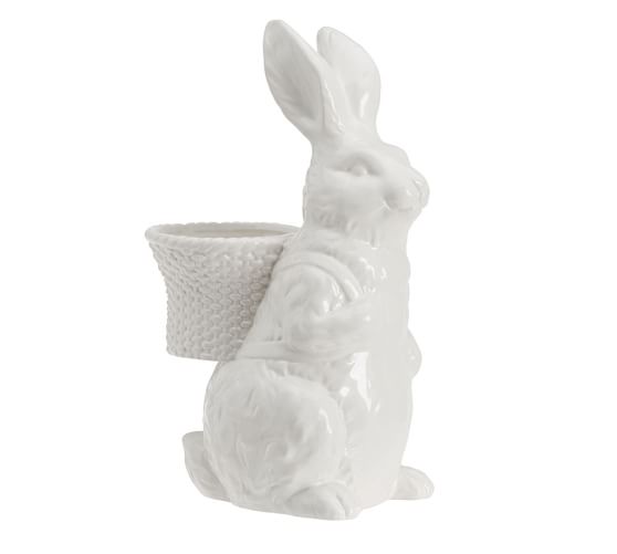 Details about   Pottery Barn Garden Bunny Ceramic  Medium And Small Easter Rabbit Decor New 