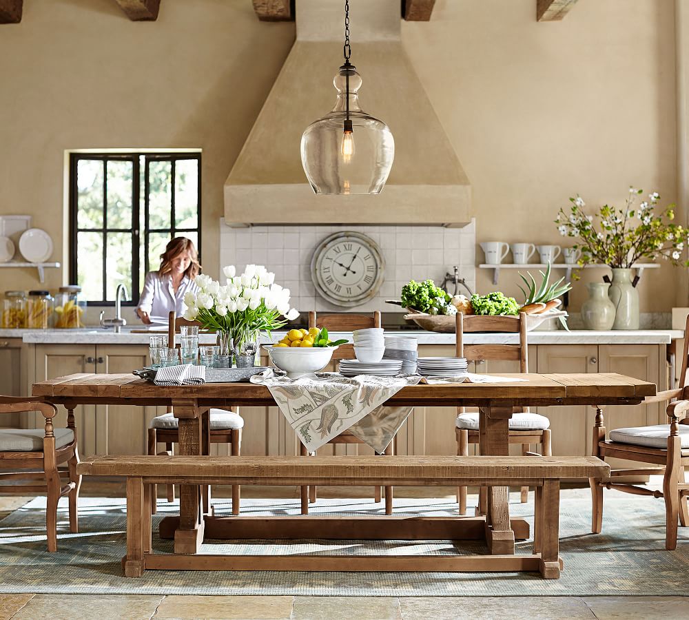 Stafford Reclaimed Wood Extending Dining Table Pottery Barn