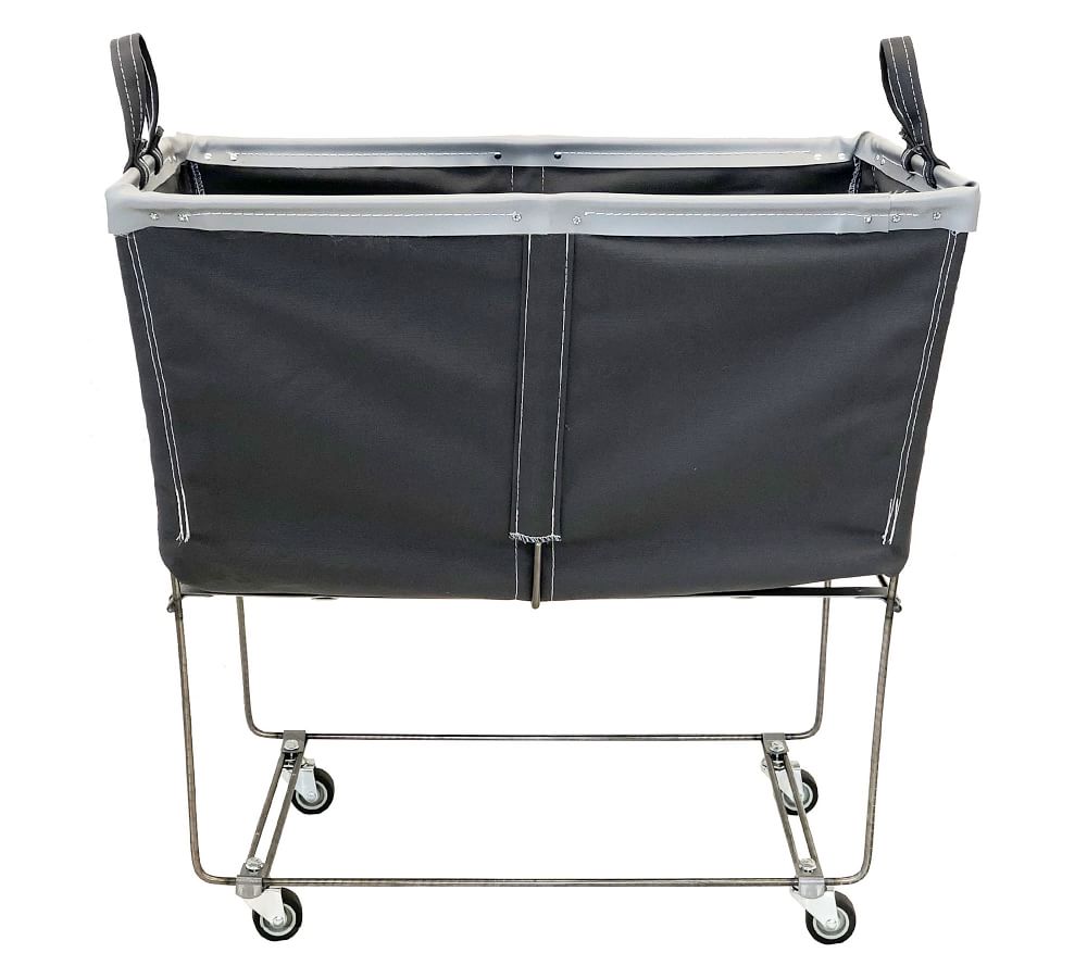 Medium Elevated Canvas Laundry Basket with Wheels Pottery Barn