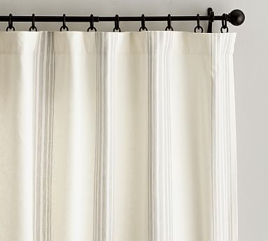 Riviera Striped Linen/Cotton Curtain, 50 x 84