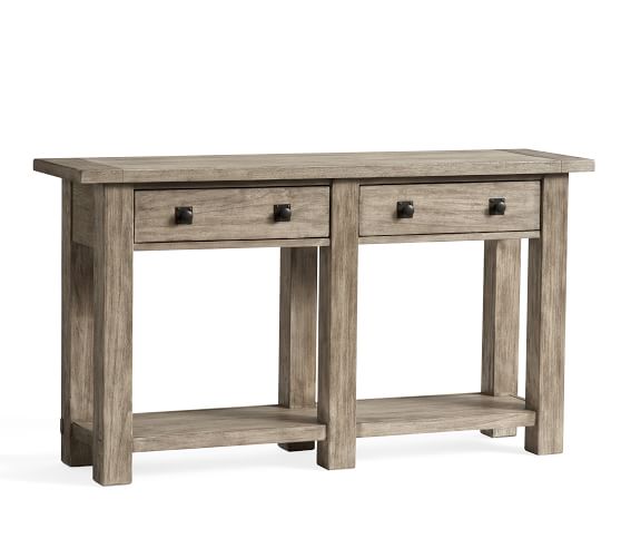 Drawers Console Table Pottery Barn, Console With Shelves And Drawers