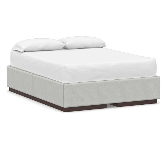 Upholstered Storage Platform Bed With, Platform Bed With Drawers No Headboard