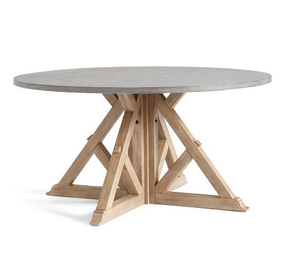 Brooks Round Pedestal Dining Table, Round Dining Table 60 In