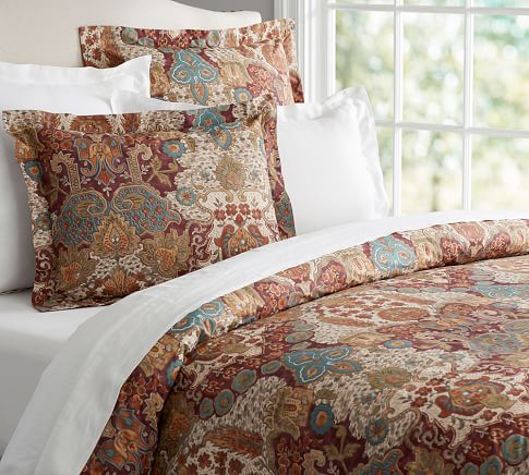 Details about   Pottery Barn Alex Floral Sham Reversible Quilt Europeen Standard 