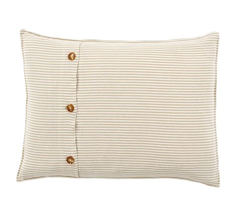 Flax Wheaton Stripe Linen Cotton Blend Patterned Duvet Cover & Sham