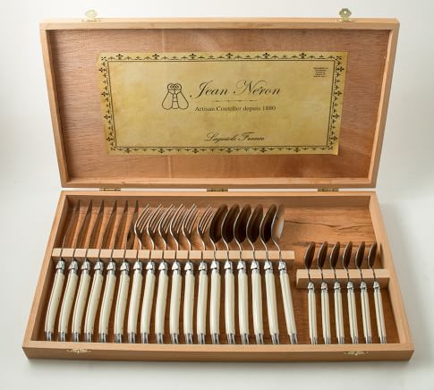 Laguiole Stainless Steel 24-Piece Boxed Flatware Set