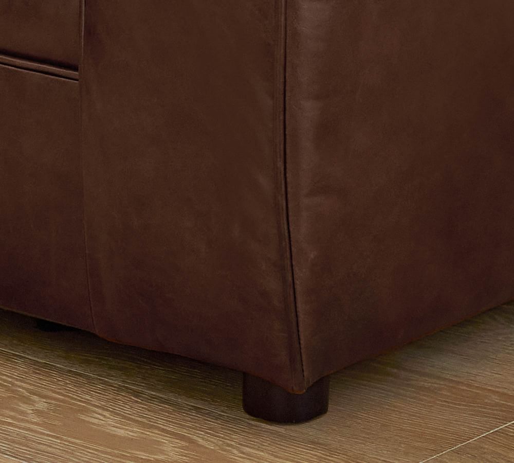 Pearce Square Arm Leather Sofa Pottery Barn