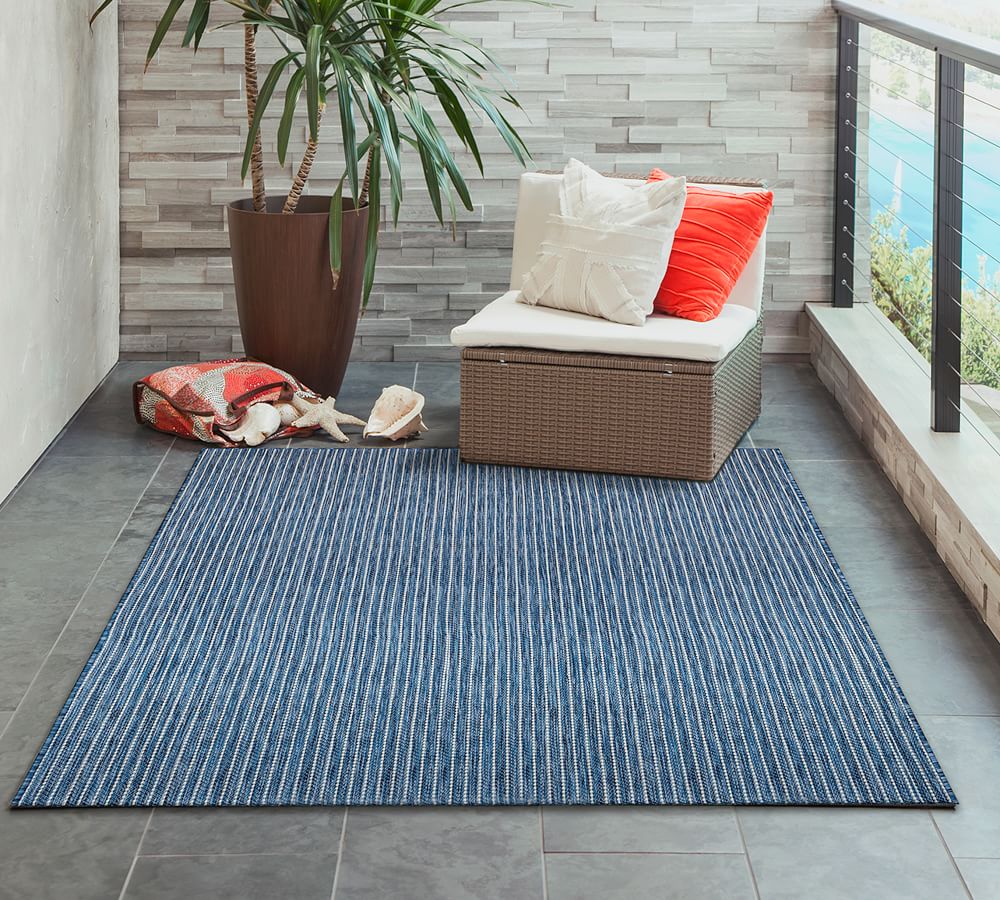 Toros Striped Indoor/Outdoor Rug | Pottery Barn