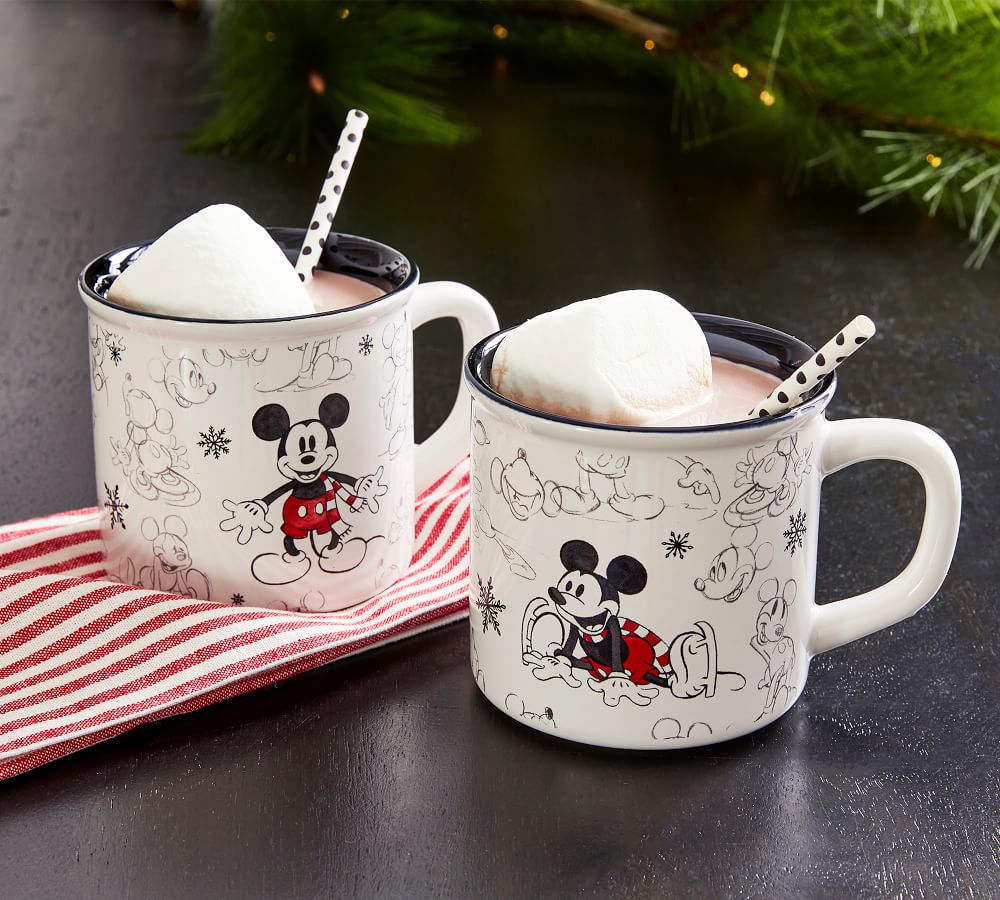 NEW Set Of 2 Disney Parks Mickey Mouse Drinking Glass Tumbler Dinnerware 