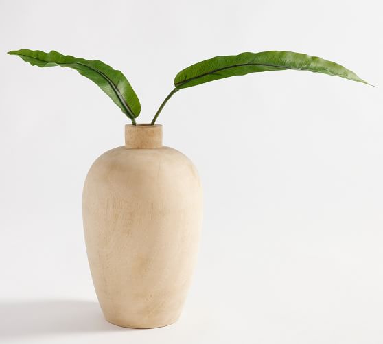 Tracking Number Handmade Mango Wood Vase Modern Style 
