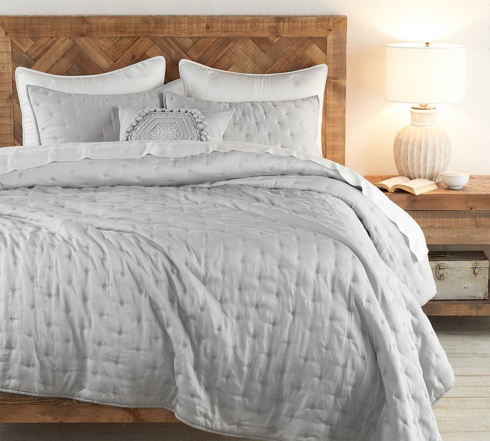 White Tencel™ Quilt & Sham Pottery Barn