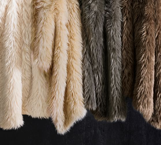 Luxe Faux Fur Throw Pottery Barn, How Much Does It Cost To Clean A Real Fur Coat