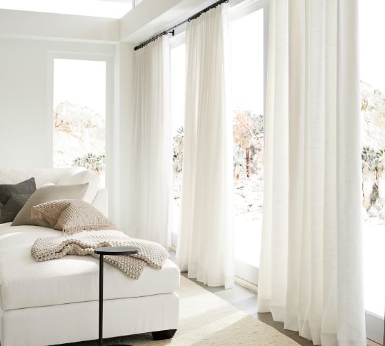 Emery Linen Curtain Pottery Barn Emery Linen Curtain Pottery Barn, Pottery Barn Bedroom Curtain Ideas