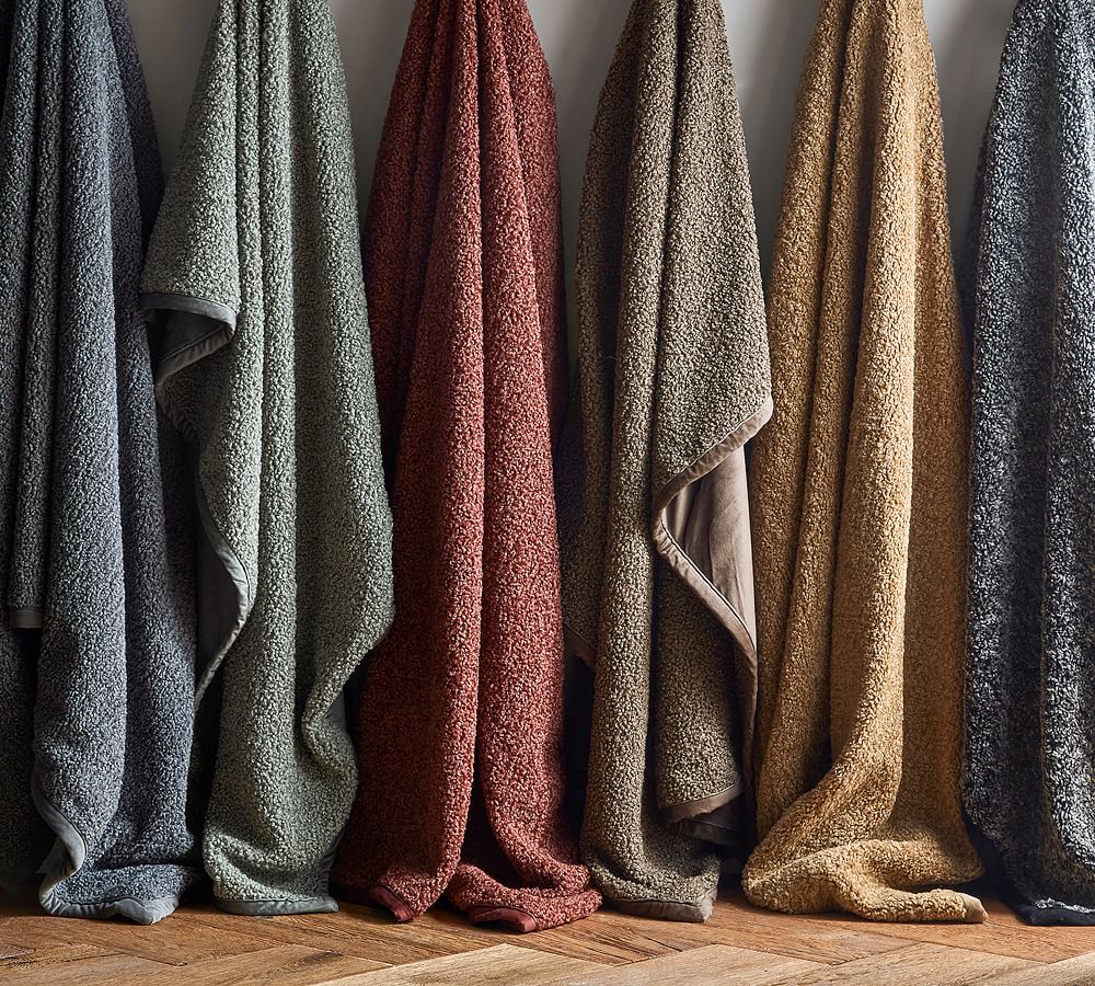 Cozy Teddy Faux Fur Throw Blanket Pottery Barn