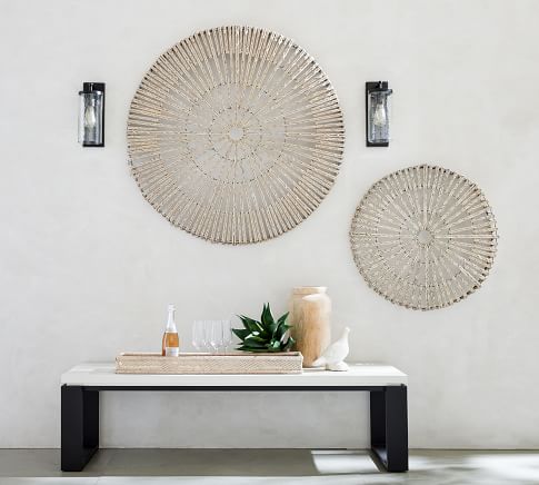 Handwoven Willow Wheel Wall Art - Black | Pottery Barn