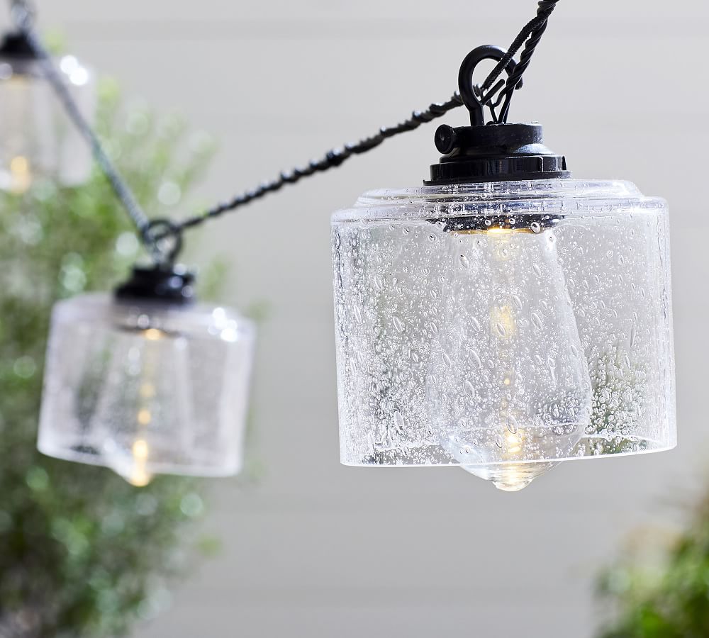 Bubble Glass Indoor/Outdoor String Lights Pottery Barn