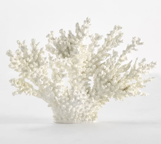 Details about   9.25" White Coral Faux Fake Nautical Ocean Tabletop Decor 