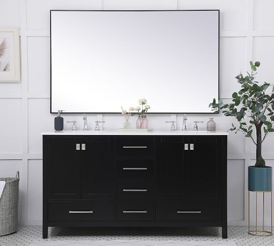 Riola 60 Double Sink Vanity Pottery Barn, 60 Inch Vanity Double Sink With Mirrors