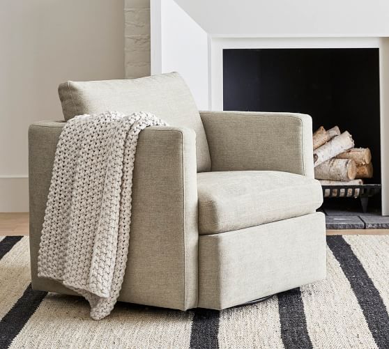Menlo Upholstered Swivel Armchair Pottery Barn Menlo Upholstered Swivel Armchair, Isaac Swivel Chair Slipcover